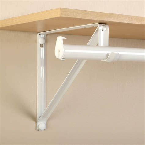 metal closet bar brackets|adjustable closet rod center support.